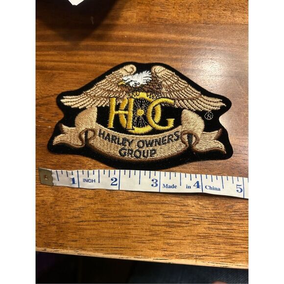 HOG Motorcycle Patch Harley Owners Group Harley Davidson Eagle Embroidered Logo - Picture 2 of 3